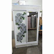 Lemari Kaca Aluminium 2 Pintu Sliding